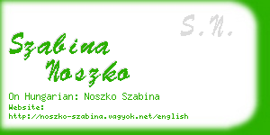 szabina noszko business card